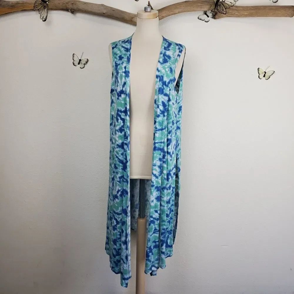 Lularoe tie dye duster vest large